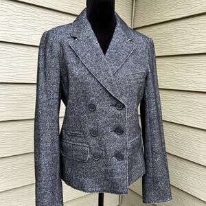 J.CREW Thandie double Breasted, blazer, Marled gray, women's size 8